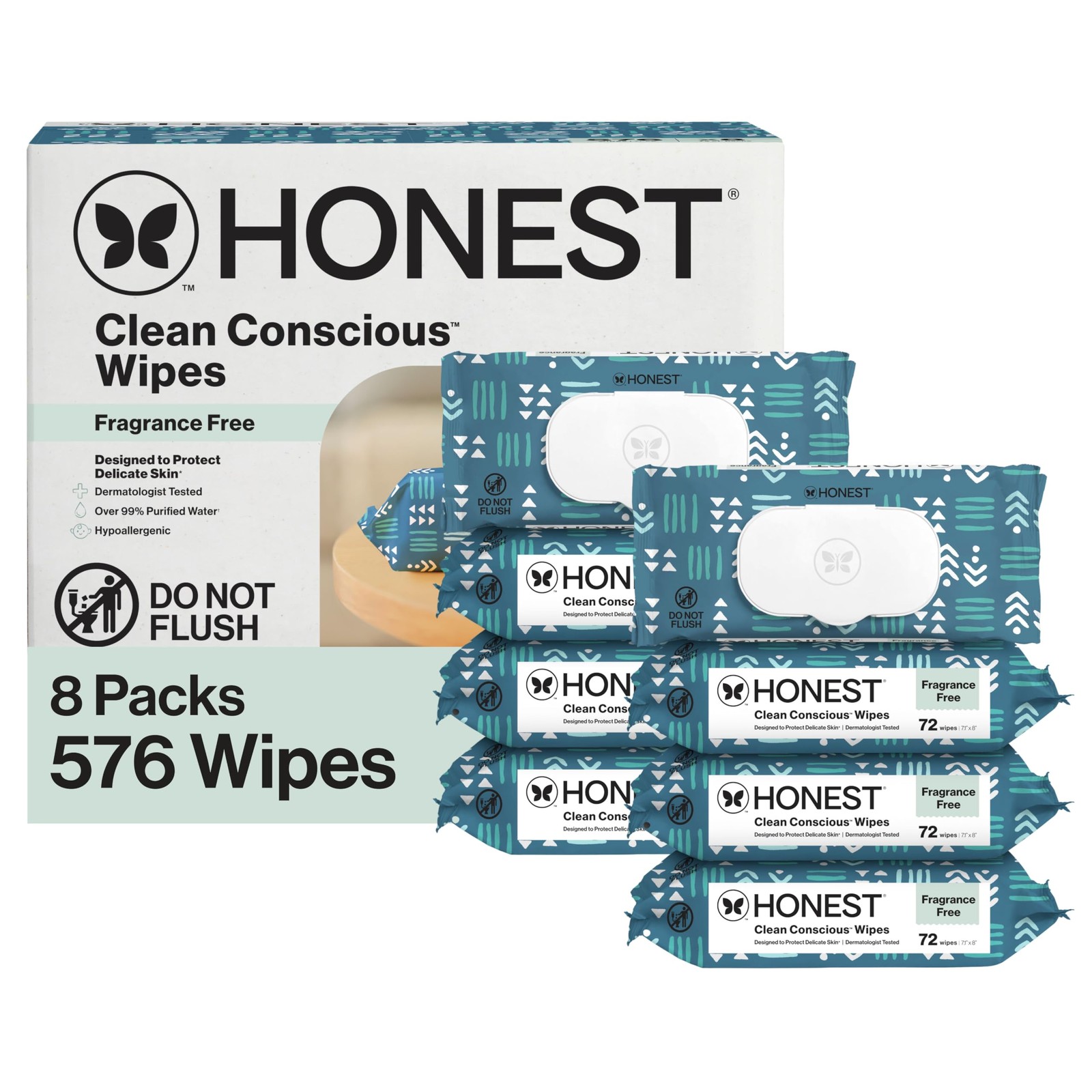 Multi Use Baby Wipes 576 Count Hypoallergenic Sensitive Skin The Honest Company