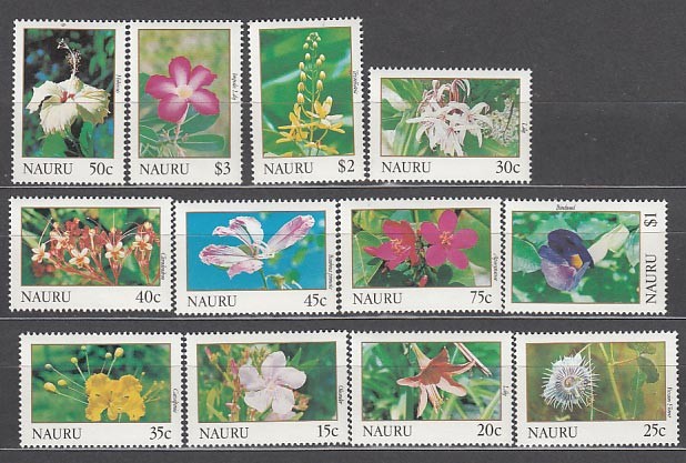 Nauru - Mail Yvert 368/79 ** MNH Flowers