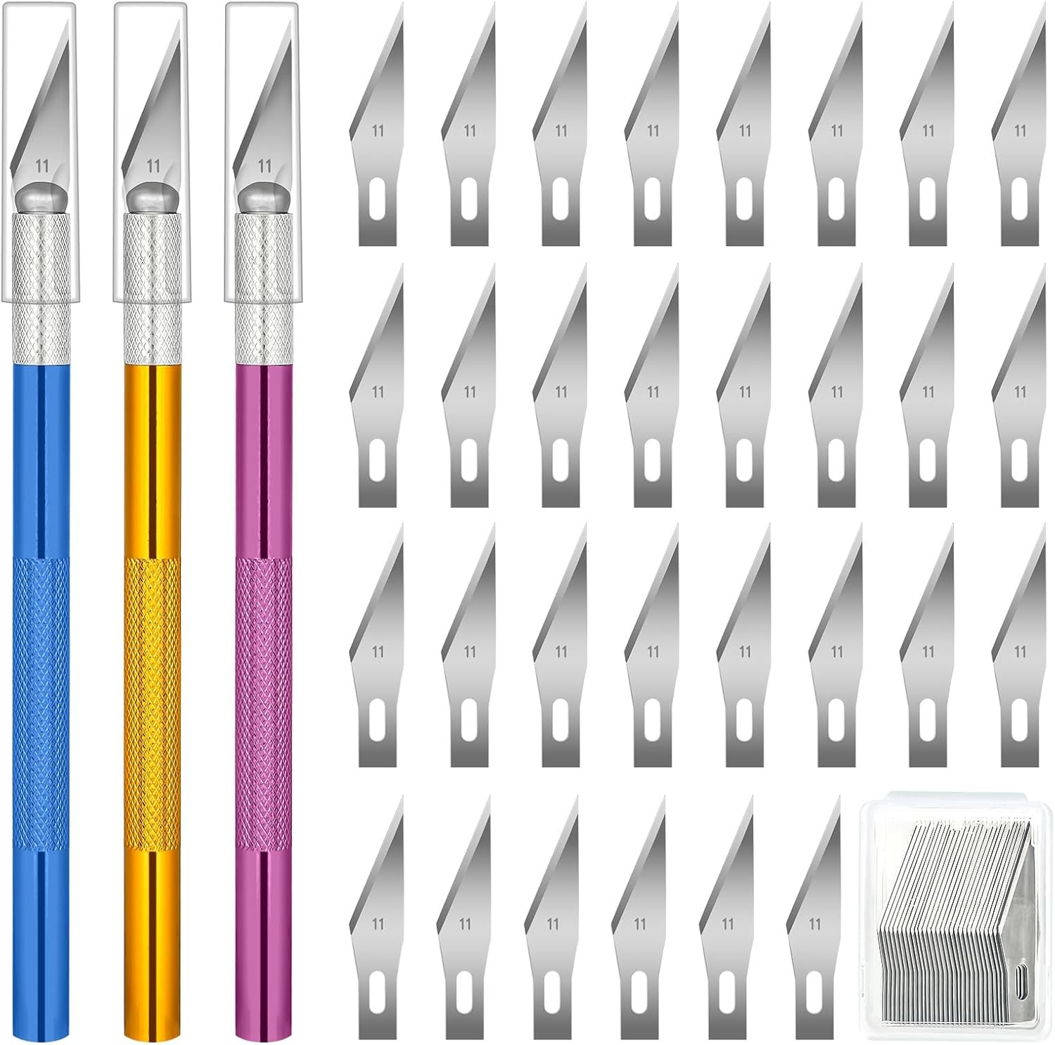 3 PCS Exacto Knife, Hobby Knife, Craft Knives with 30 PCS Spare Exacto Knif