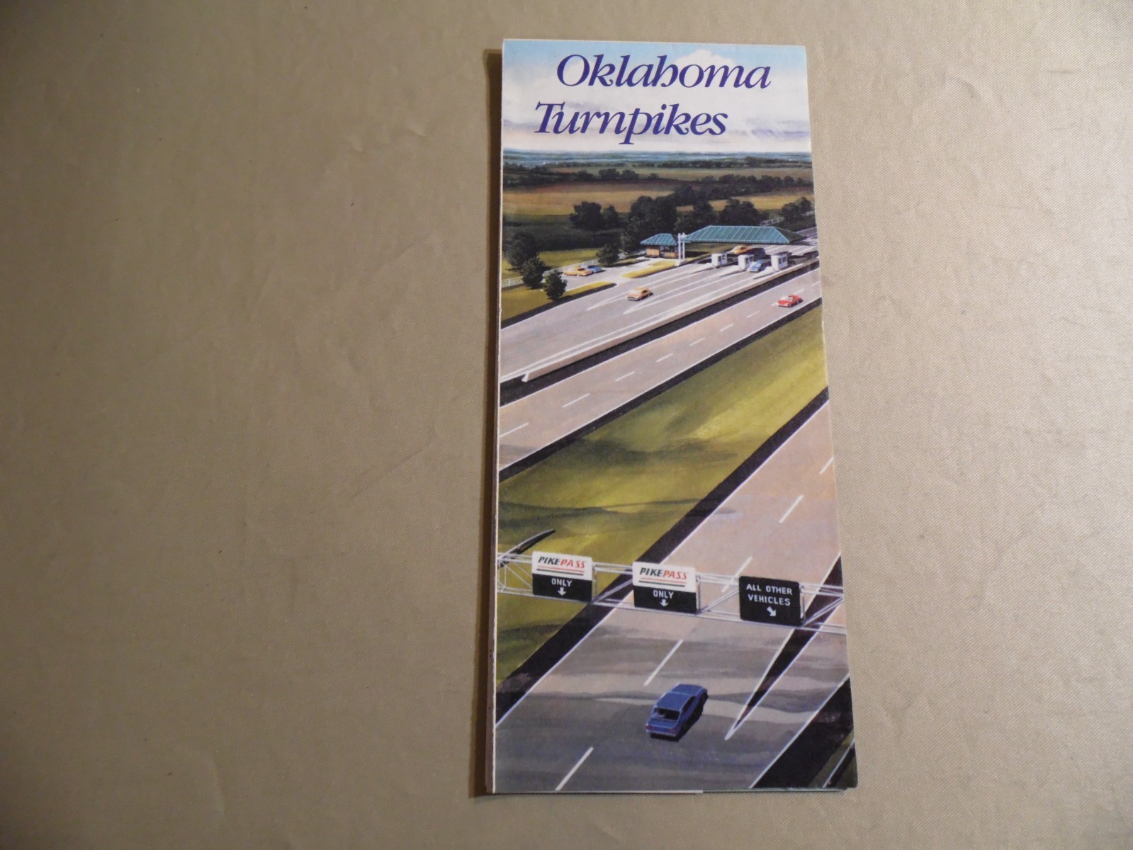 Oklahoma Turnpikes Map/ Circa 1992 / Free Domestic Shipping