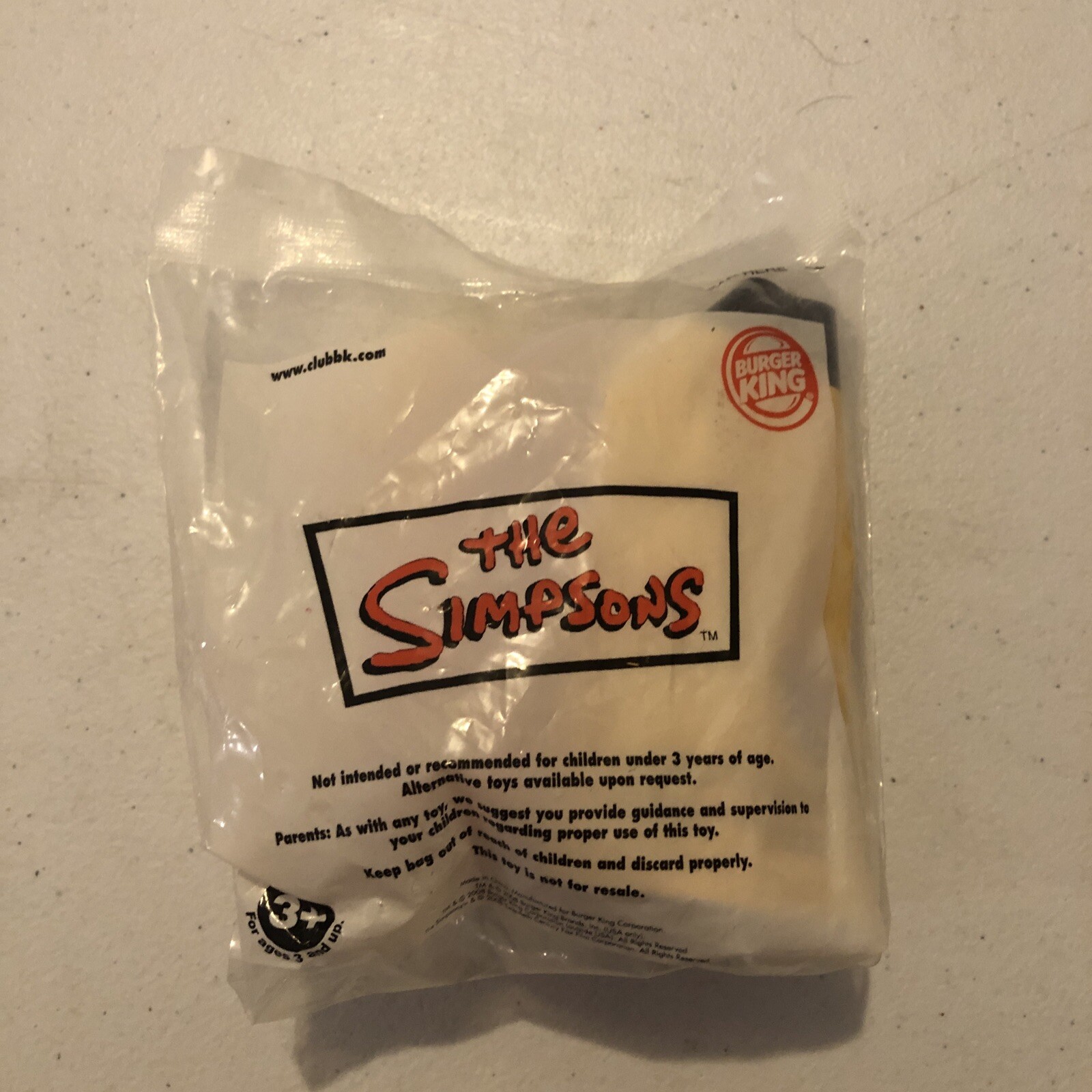 BURGER KING 2008 BART SIMPSON KIDS MEAL TOY Sealed