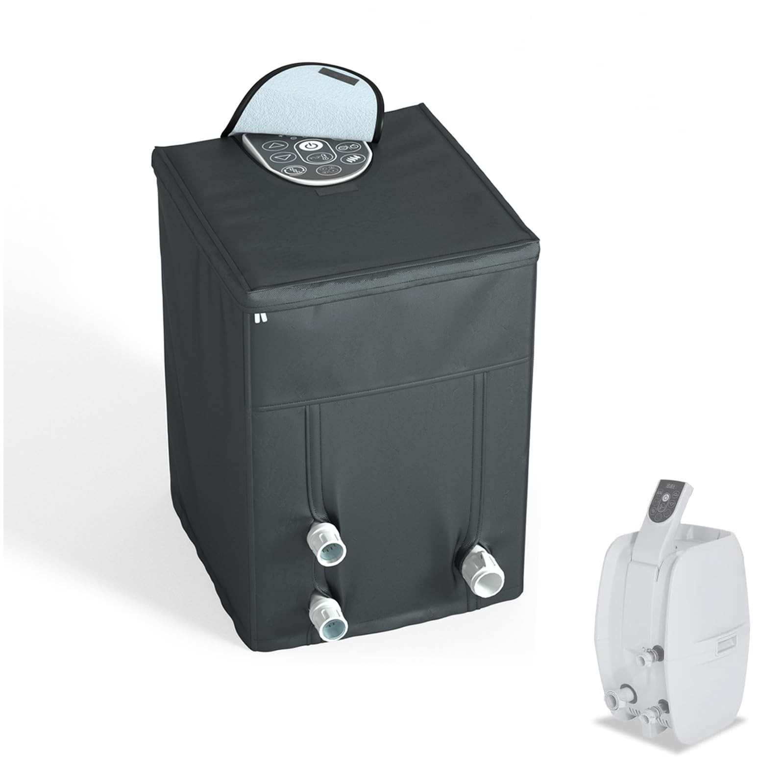 XCZ Hot Tub Pump Cover with PVC Transparent top, Insulated with Polar Fleeced...