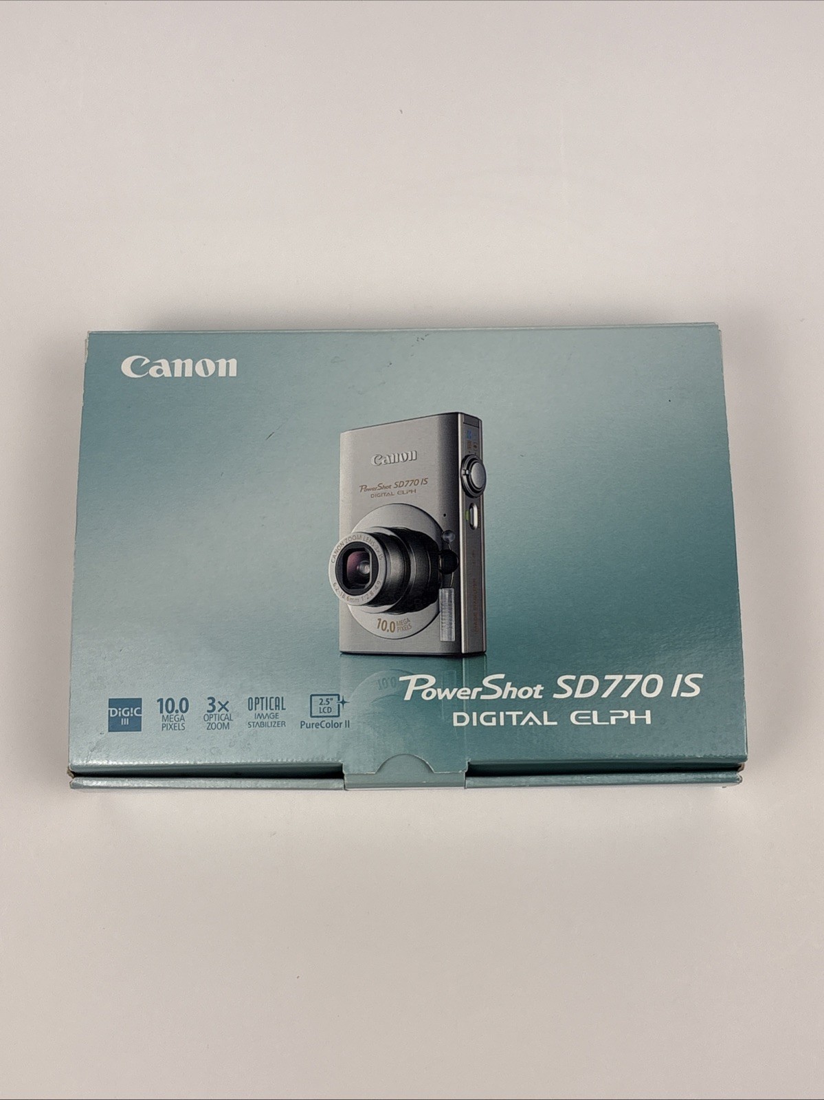 Canon PowerShot SD800 IS 7.1MP Digital Camera w/ Box & Accessories – FOR PARTS