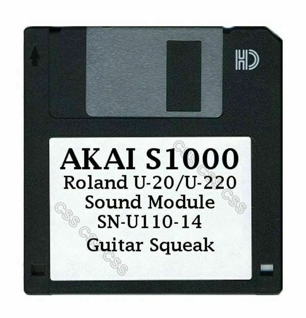 Akai S1000 Floppy Disk Roland U-20/U-220 Sound Module SN-U110-14 Guitar Squeak