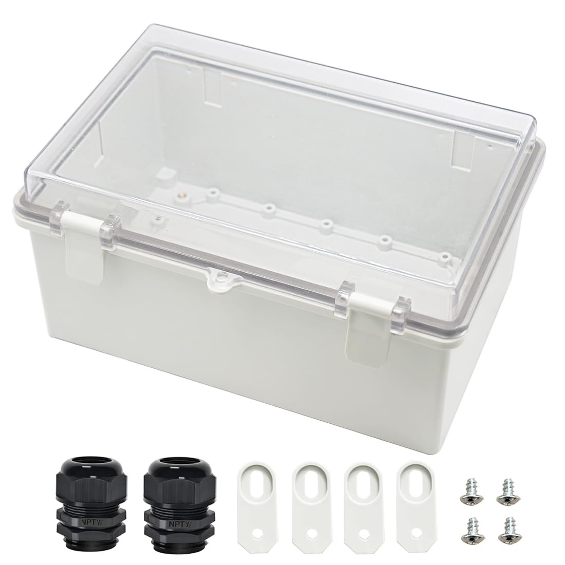 Zulkit IP65 Waterproof Electrical Junction Box ABS Plastic Outdoor Project Enclo