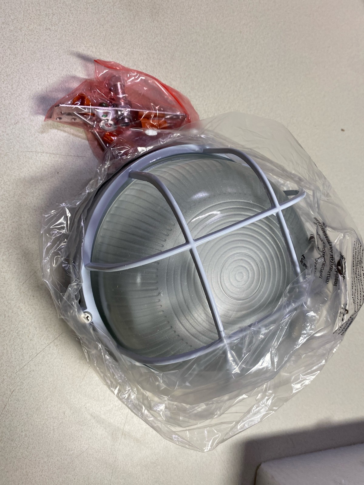 Nauticus Round 7" Wet Location Bulkhead - White & Frosted Glass Shade