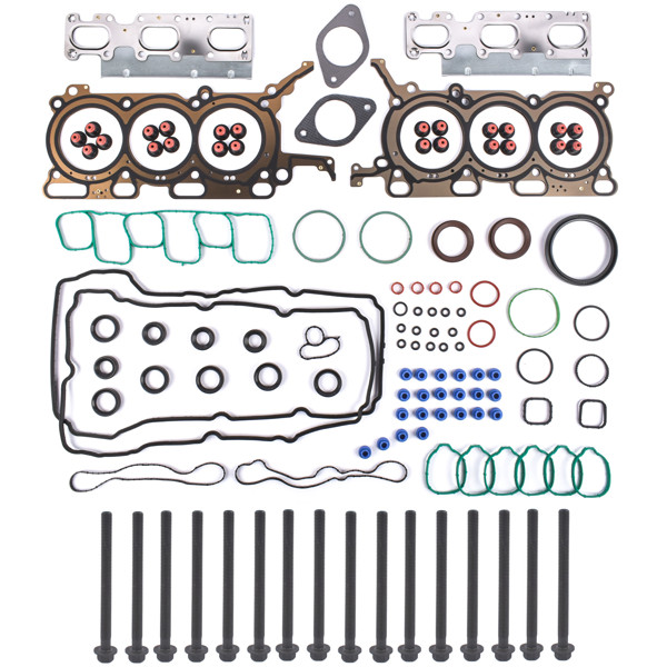 Engine Full Gasket Set w/ Head Bolts Replacement for 2011-2018 Ford Edge 3.5l #