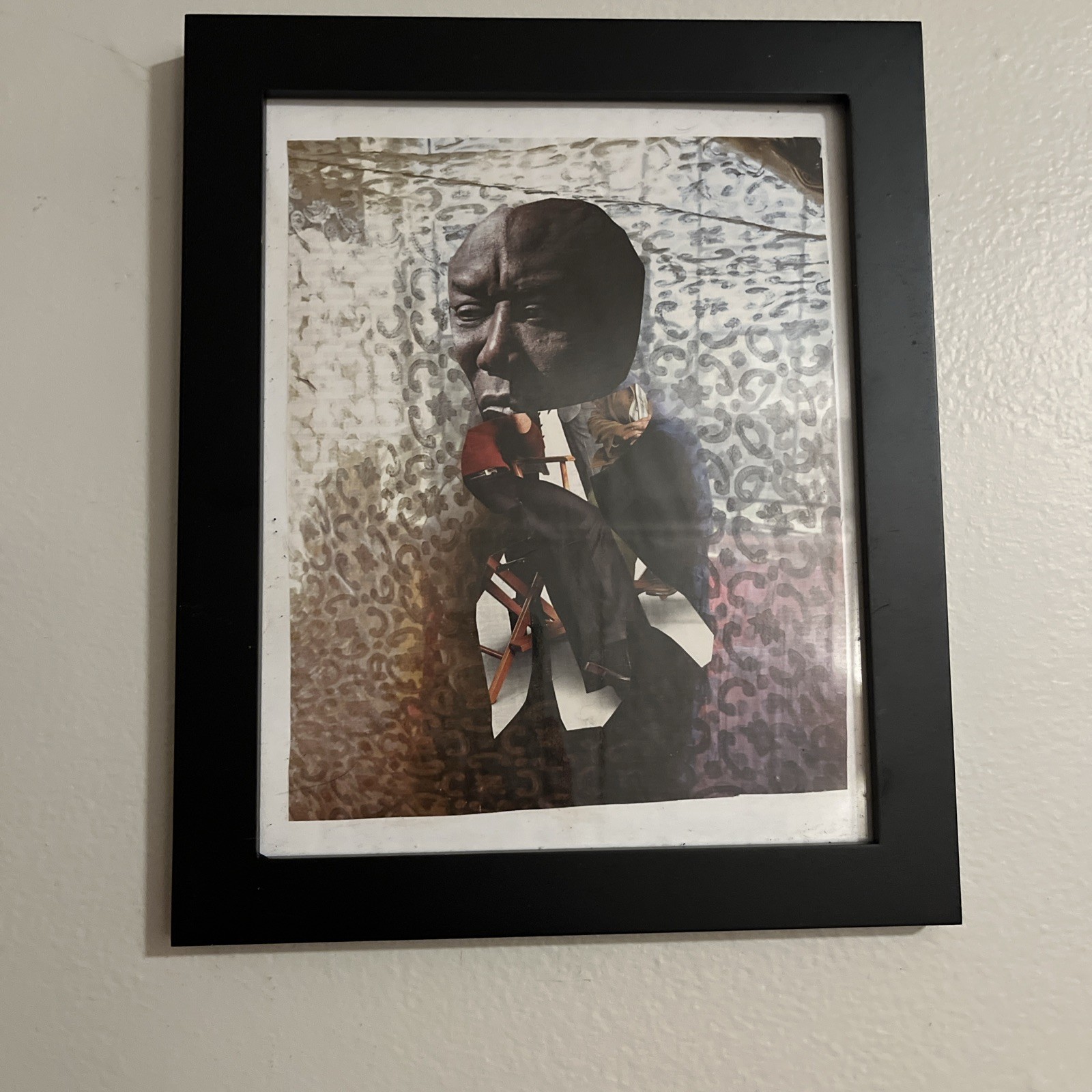 framed mixed media art collage art