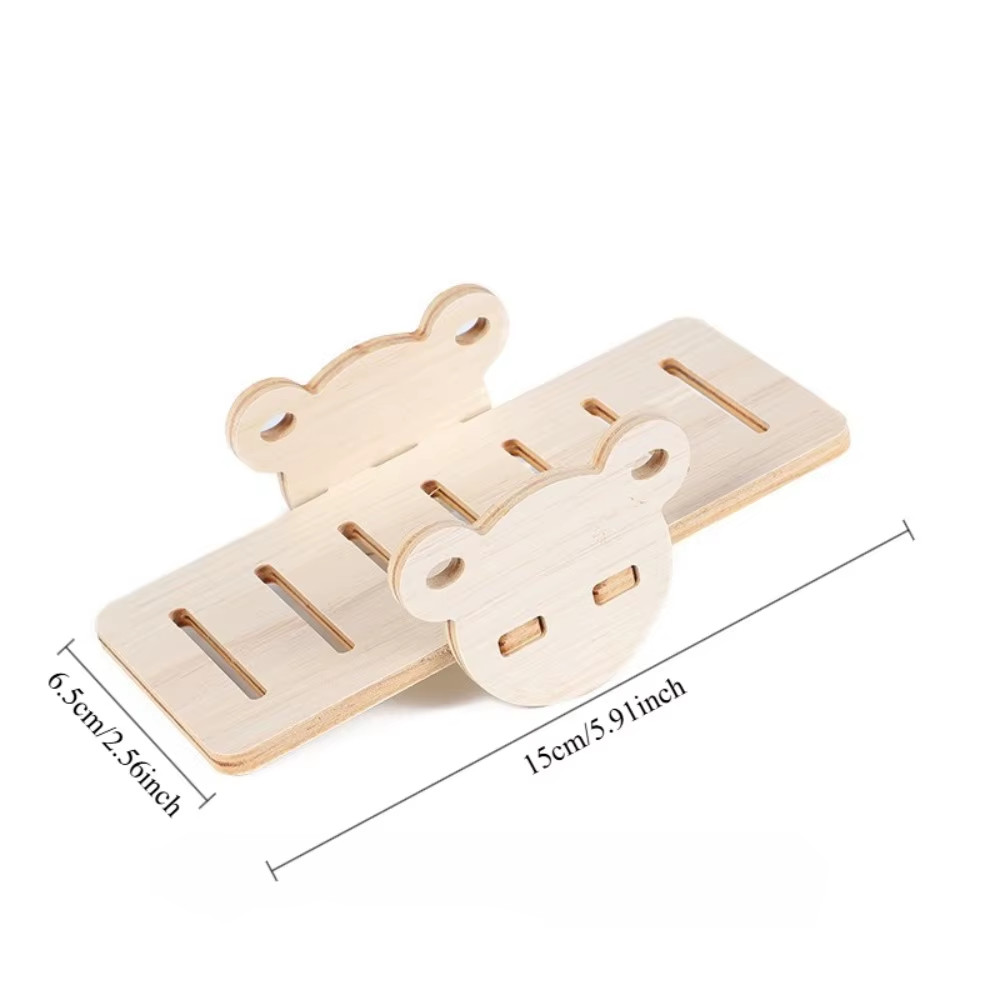 Pet Hamster Wooden Swing Toy for Small Pet Squirrel Golden Bear Guinea Pig Pet C