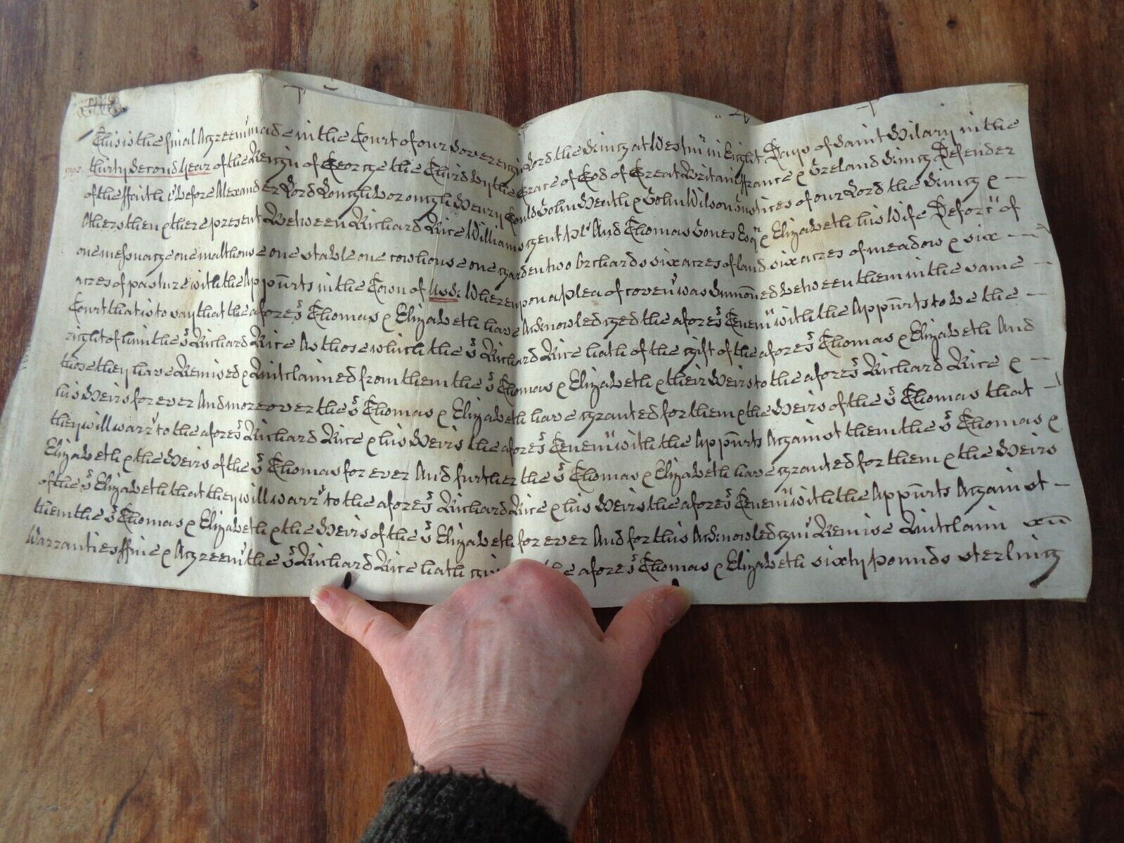 1792 VELLUM DOCUMENT AGREEMENT OF RICE WILLIAMS & JONES USK WALES 2 SHEET ^