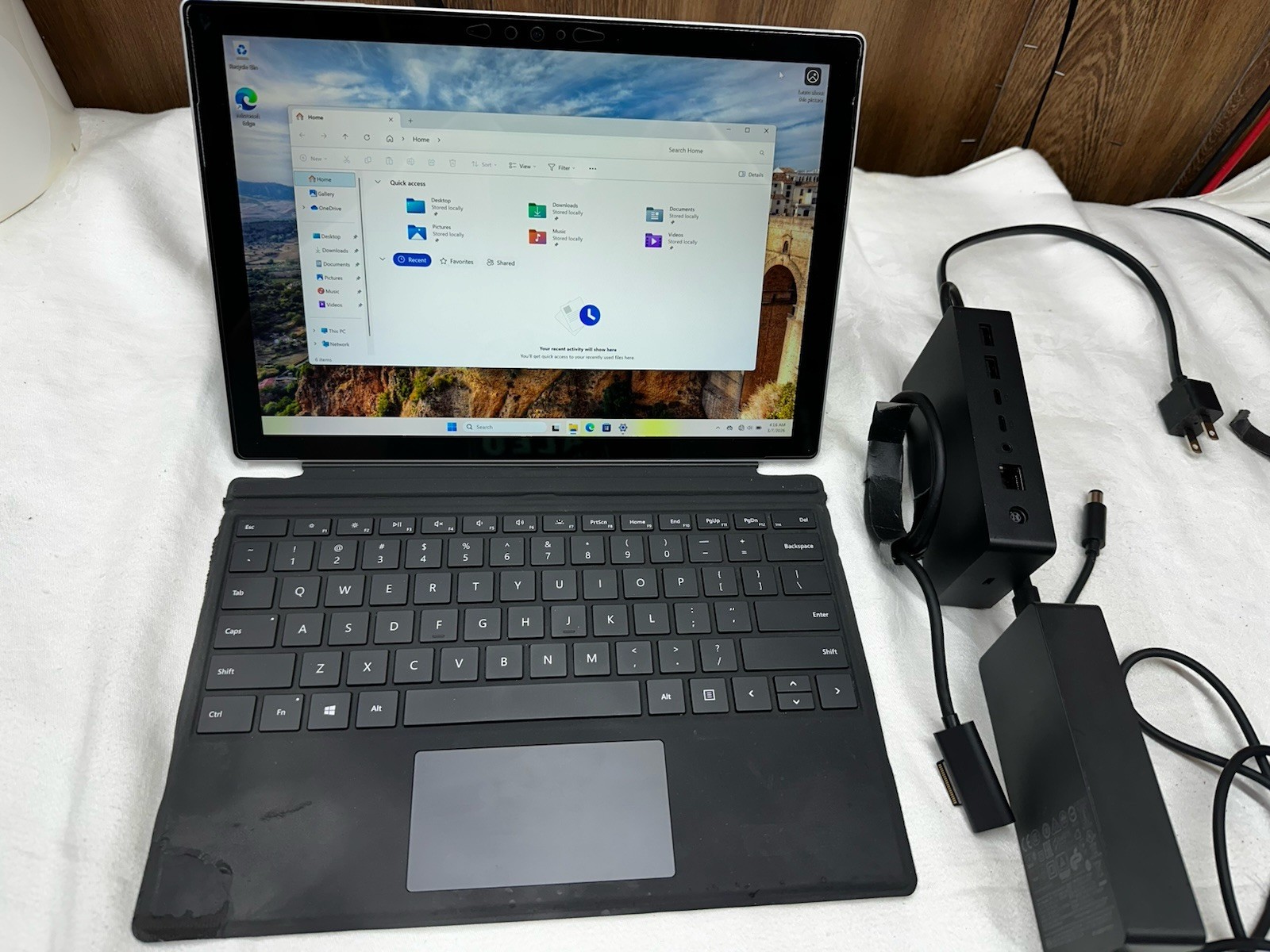Microsoft Surface Pro 7+ plus i7, 16GB, 256 SSD, 11th Gen 1165G7 processor.