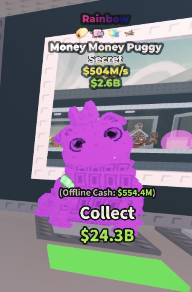 Rainbow Money Money Puggy 4 Traits 504M/s. Steal A Brainrot