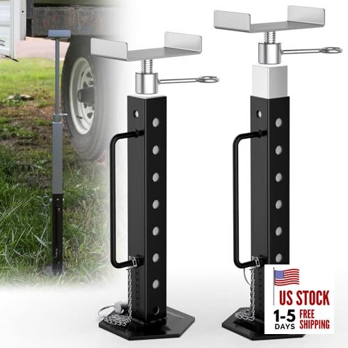 RV Slide Out Support Jacks Adjustable from 15'' to 35'', 15"-35" Silver
