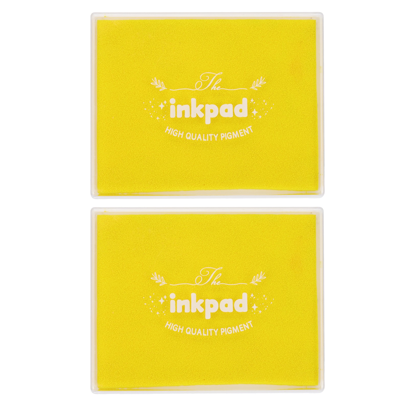 5x4" Craft Ink Pad,2Pcs Washable Stamp Ink Pad for Stamp Scrapbook, Yellow