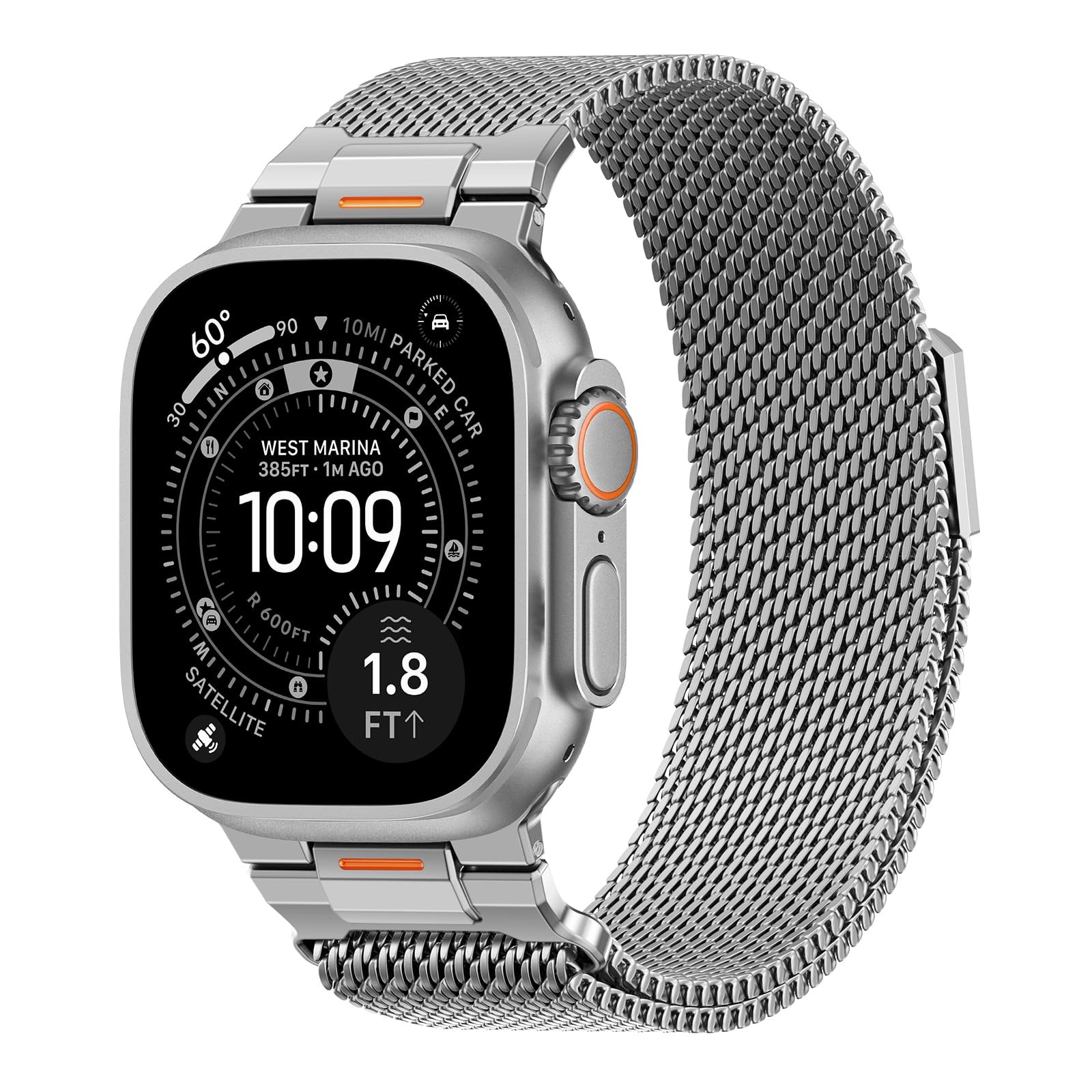 Apple Watch Metal Band Milanese Loop 49/46/45/44/42mm S3/2 BXUXOHS Compatible