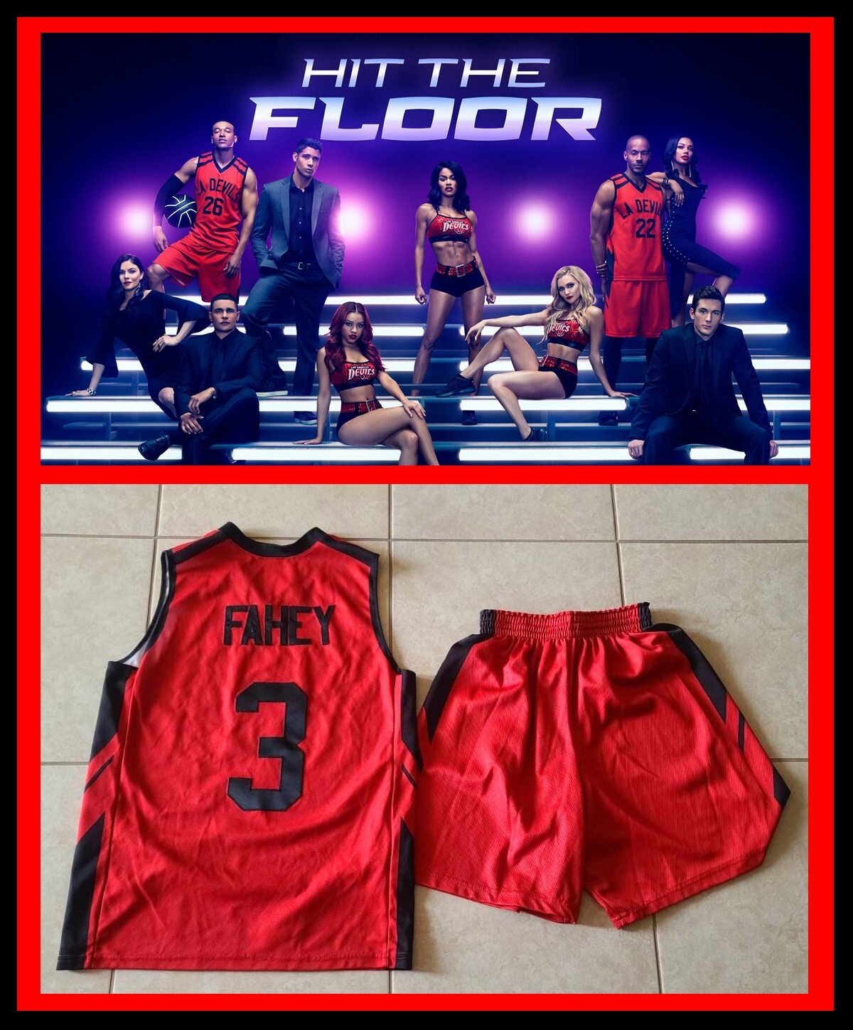 HIT THE FLOOR: LA Devils #3 Jersey (L) Shorts (L) screen/game worn uniform