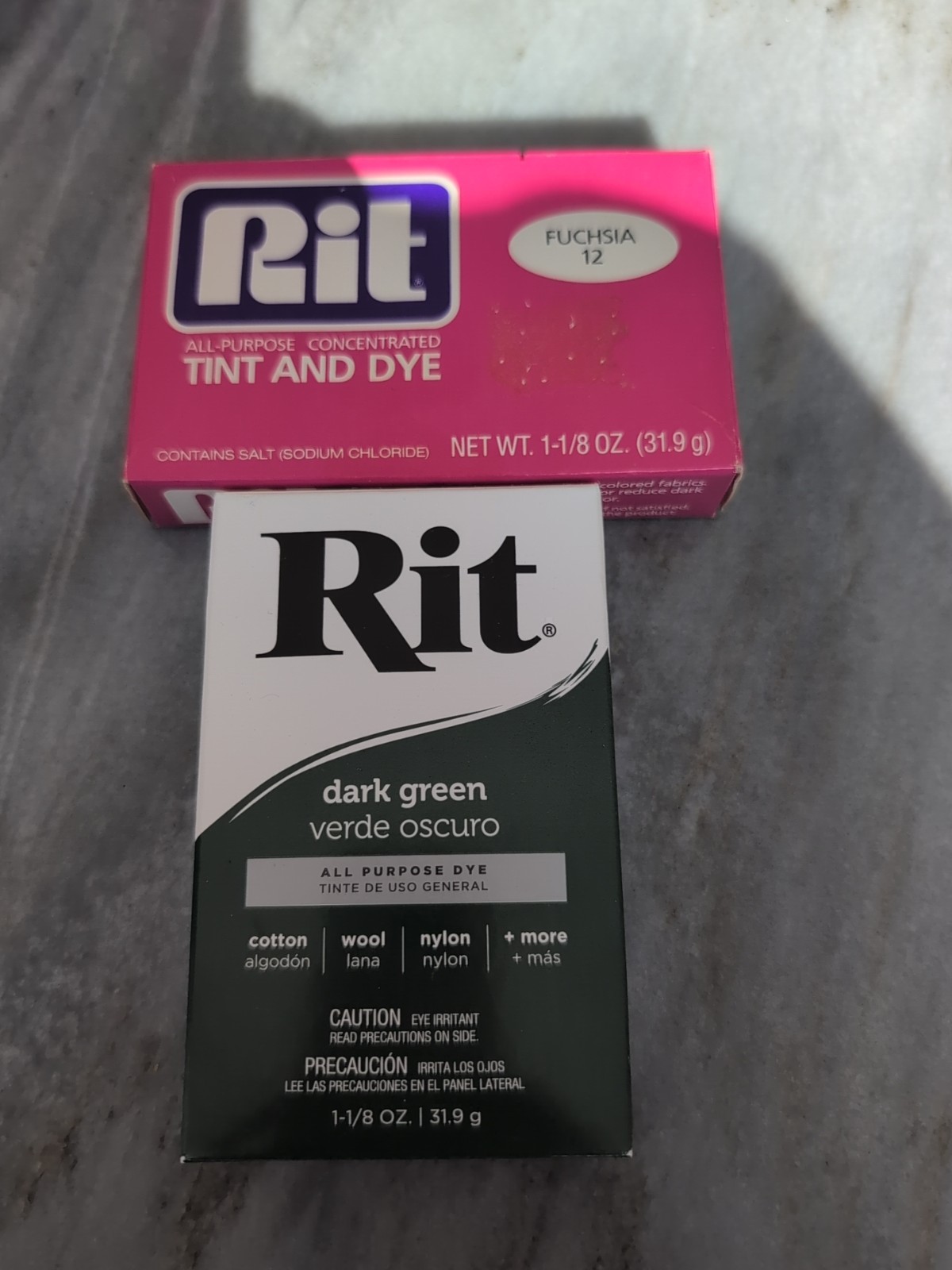 Rit Tint And Dye  Fuchsia And Rit Dark Green