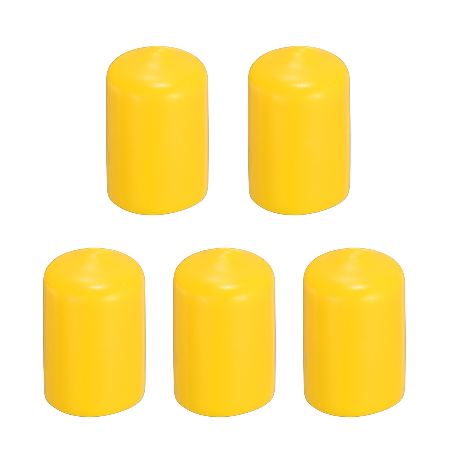 Pool Tip Cover Rubber Cue Protector Billiard Pool Cover 13mm & 5Pcs & Yellow