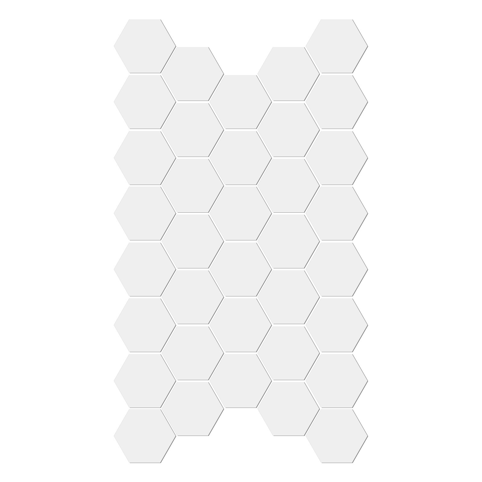 36pcs Hexagon Wall Stickers Set Acrylic Mirror DIY with Adhesive Tape, Silver