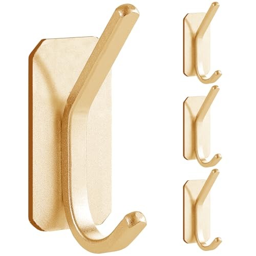  Heavy Duty Adhesive Hooks,Self-Adhesive Hooks Multiple Colors and 4 Gold