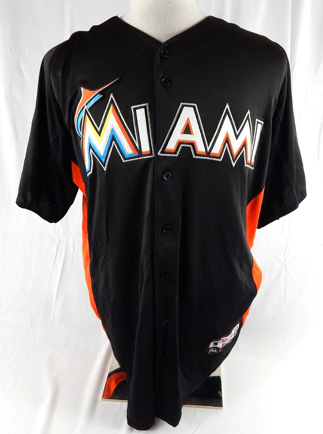 2014-16 Miami Marlins Ryan McIntyre #65 Game Used Black Jersey ST BP 46 003