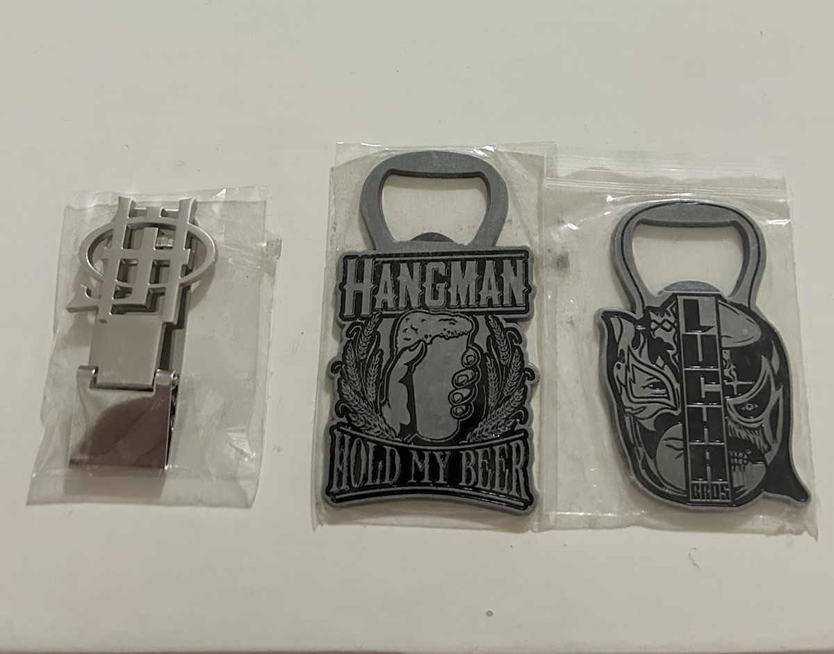 Pro Wrestling Crate Bottle Openers And Money Holder Lot Bundle