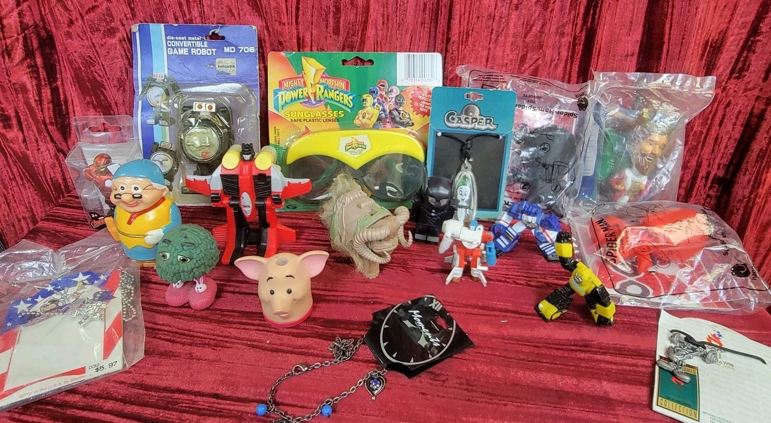 Vintage Junk Drawer Toy TOYS MIXED AS FOUND Lot HERO RANGERS MCDS TRANSFORMERS