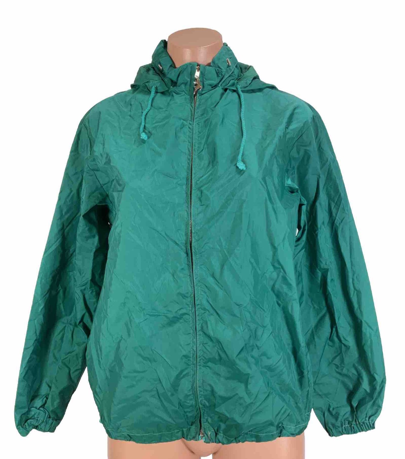 Vtg 50s 60s White Stag Green Rain Packable Stag Pull Zip Jacket Sz M