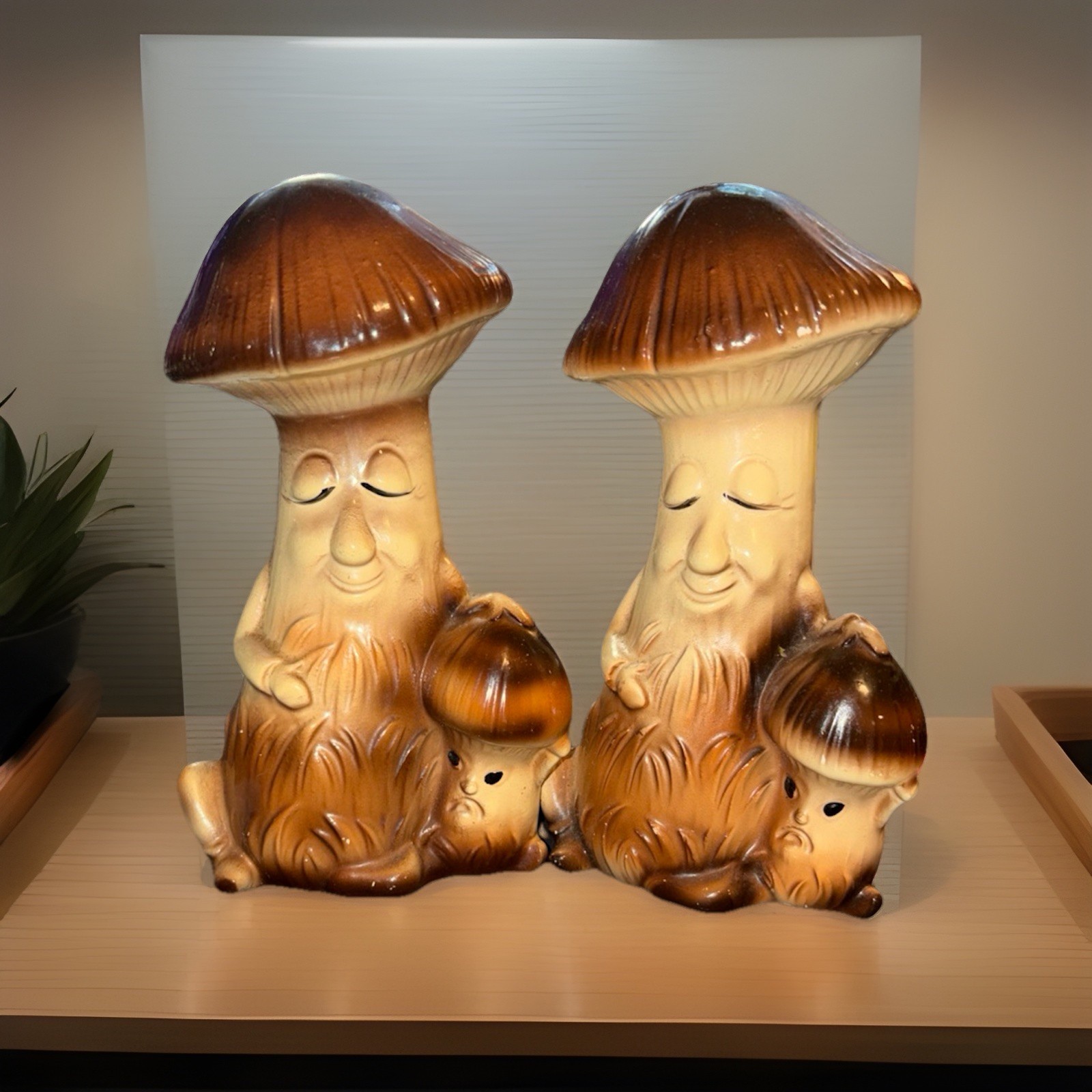 Vintage Anthropomorphic Mushroom Shakers 
