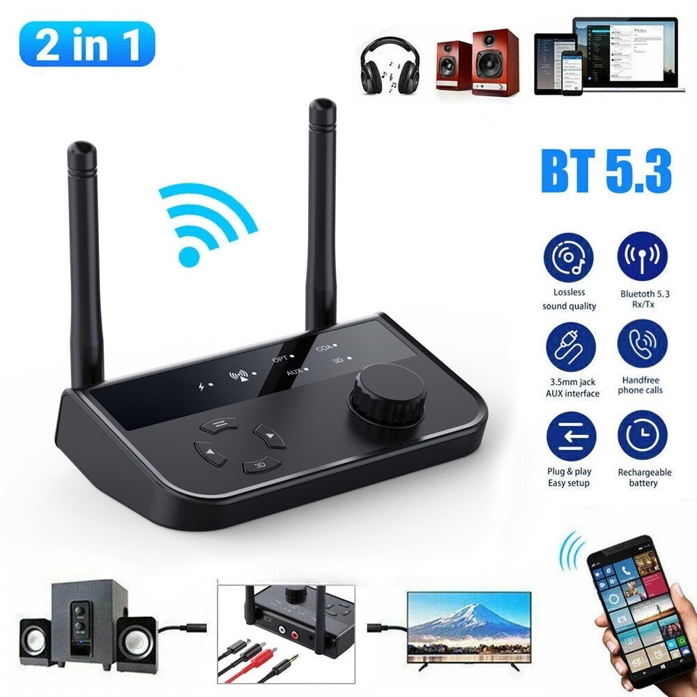 Range Bluetooth 5.3 Transmitter Long Receiver Adapter Audio Stereo Home For TV ∂