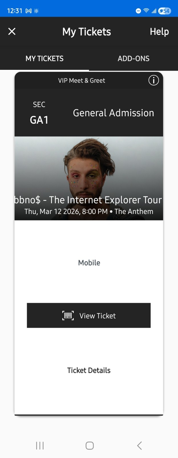 BBNO$ and Jungle Buddy concert tickets VIP