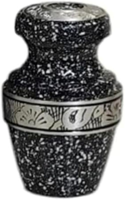 At Peace Memorials Tranquility Black Marble Keepsake Urn for Ashes