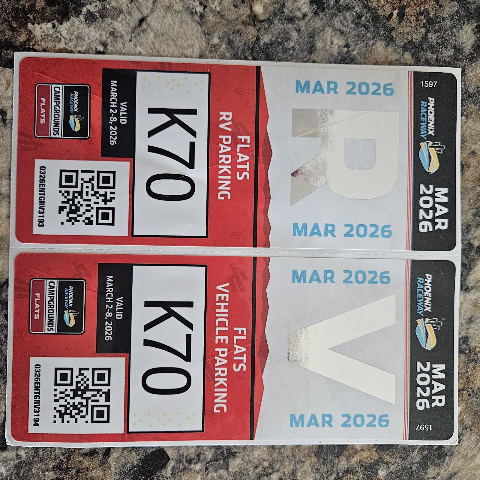 NASCAR Camping Pass for Phoenix Raceway March 2 through March 9, 2026