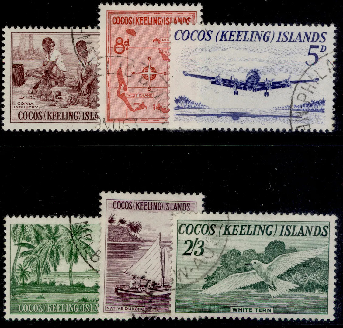 AUSTRALIA - Cocos (Keeling) Island QEII SG1-6, 1963 complete set, FINE USED.