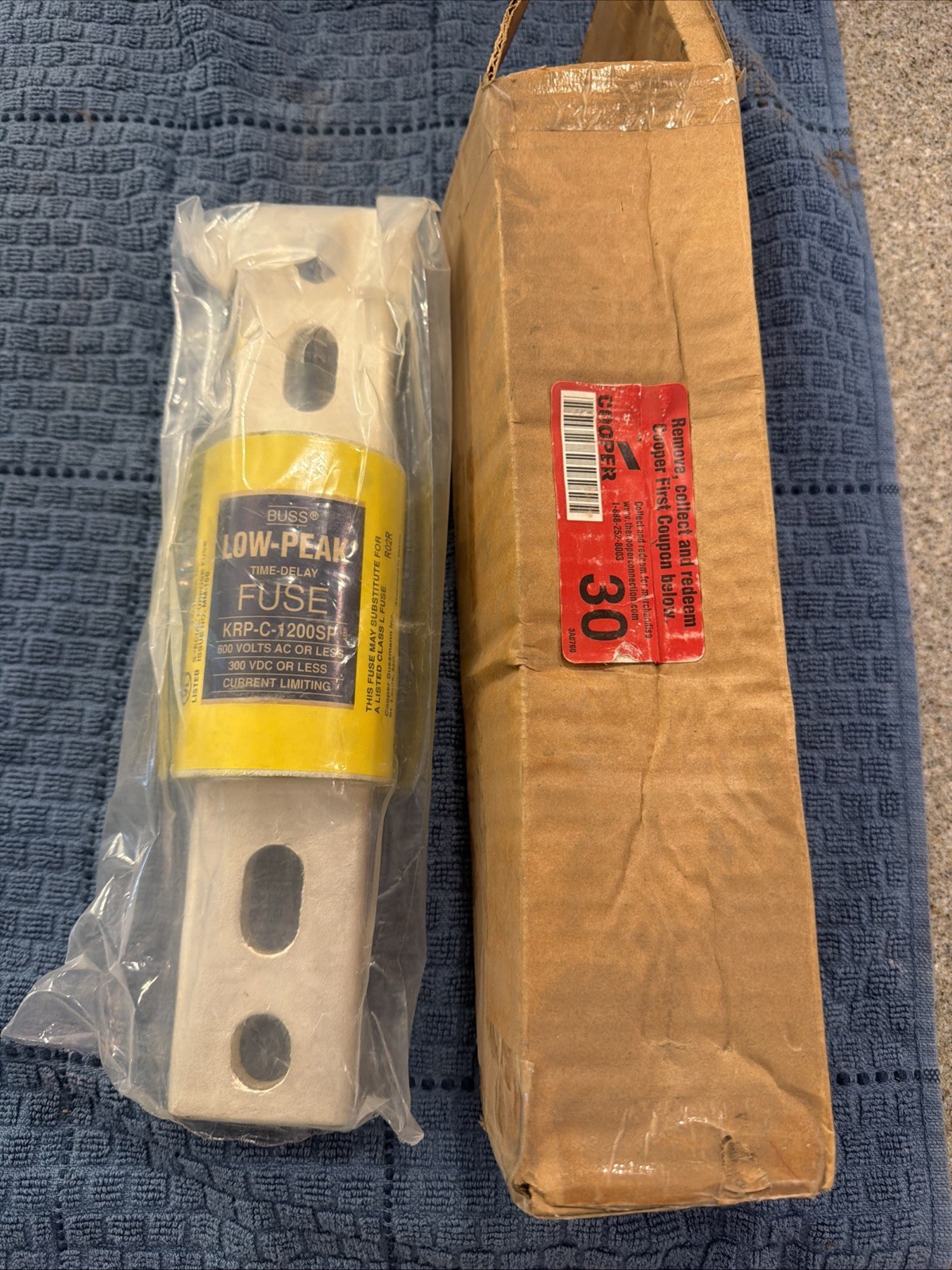 NEW  BUSSMANN KRP-C-1200SP KRPC 1200 AMP FUSE HI-CAP CLASS-L 600 VOLTS NIB