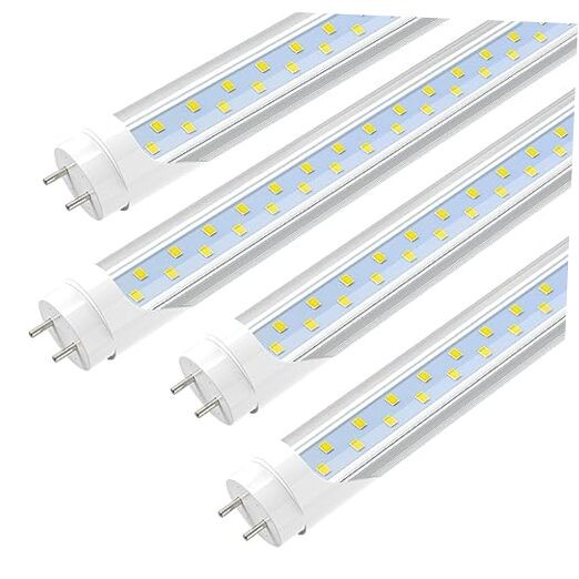  4FT LED T8 Type A+B Tube Lights, 24W(65W 4 Pack 6000k (Bright White)