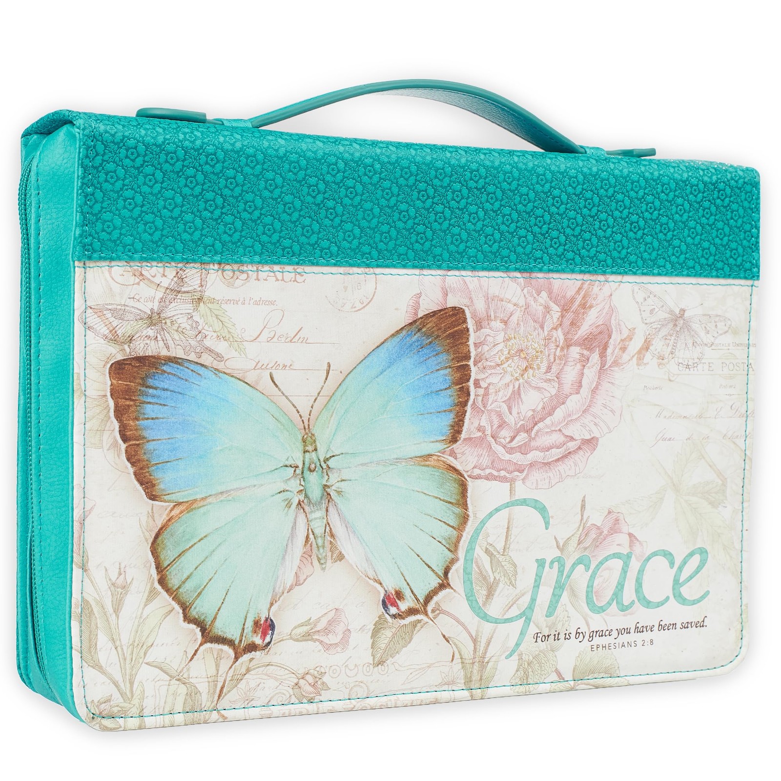 Christian Art Gifts Womens Fashion Bible Cover Grace Butterfly Ephesians 28, ...