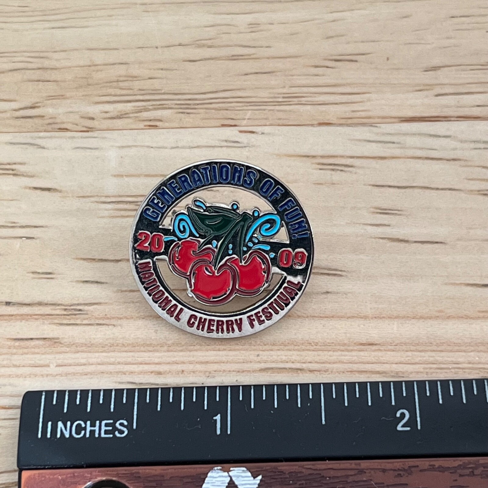 Vintage Metal Lapel Pin Brooch National Cherry Festival