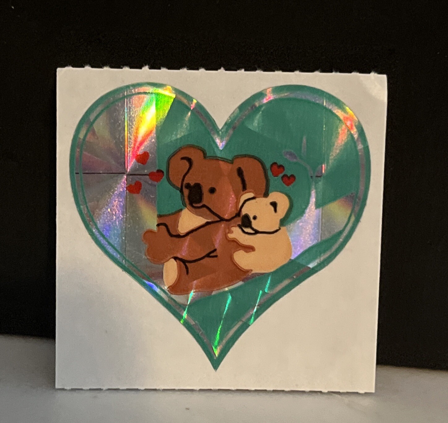 Vintage 80’s SANDYLION Prismatic Prism Sticker - Koala Bear - Rare