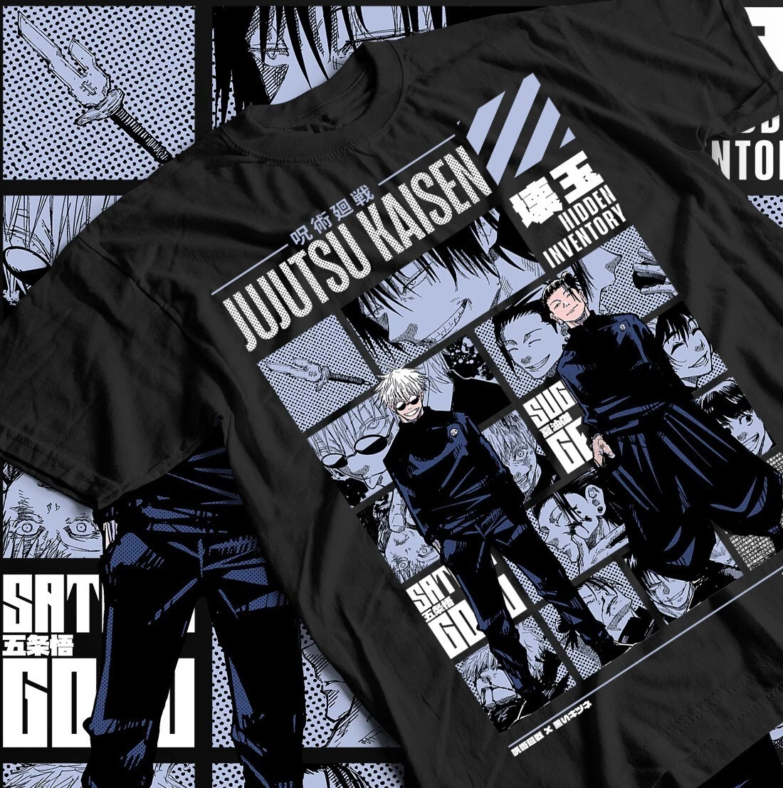 JUJUTSU KAISEN GOATJO BLACK T SHIRT UNISEX STYLE