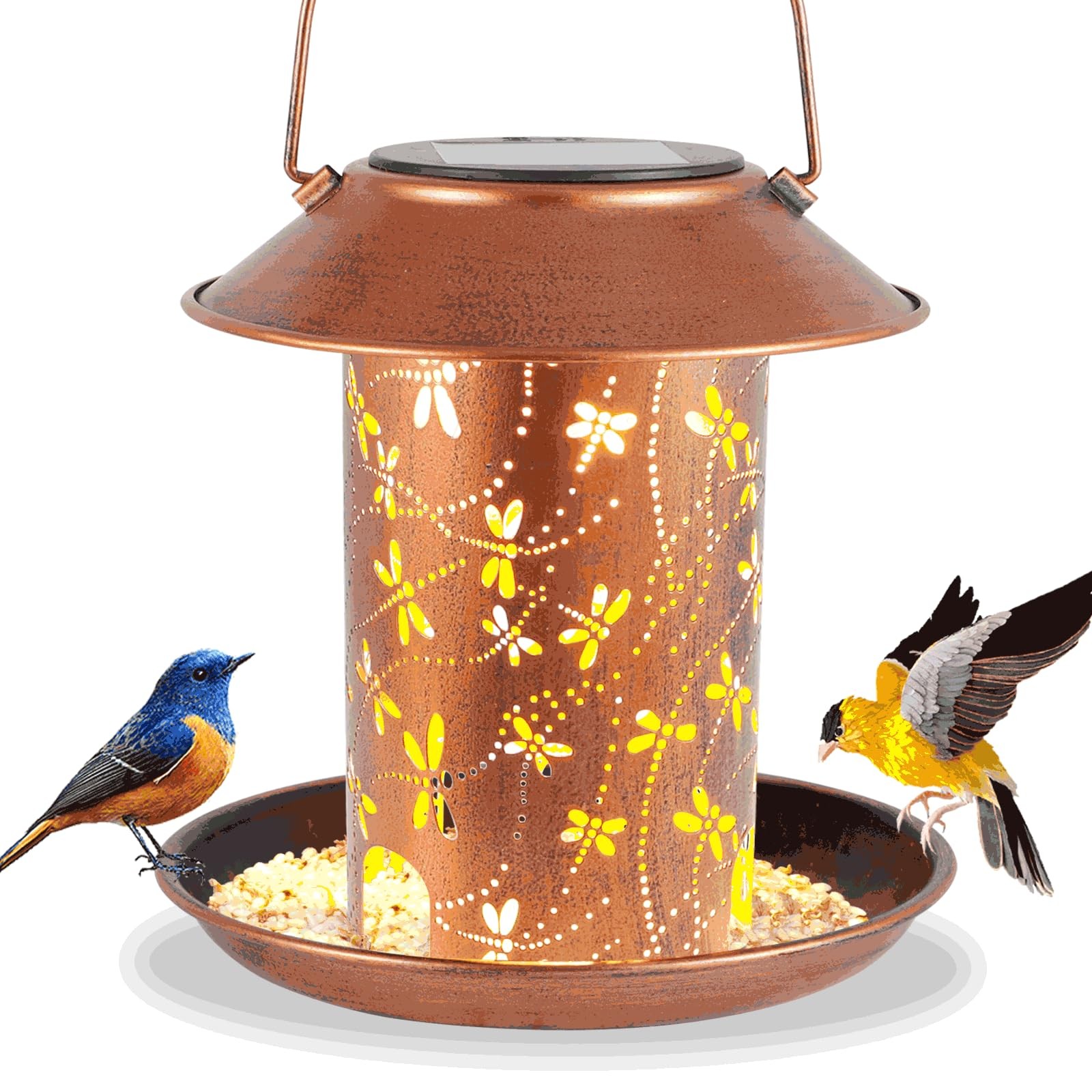 Bird Feeders for Outdoors Dragonfly Solar Lanterns Outdoor Waterproof Garden ...
