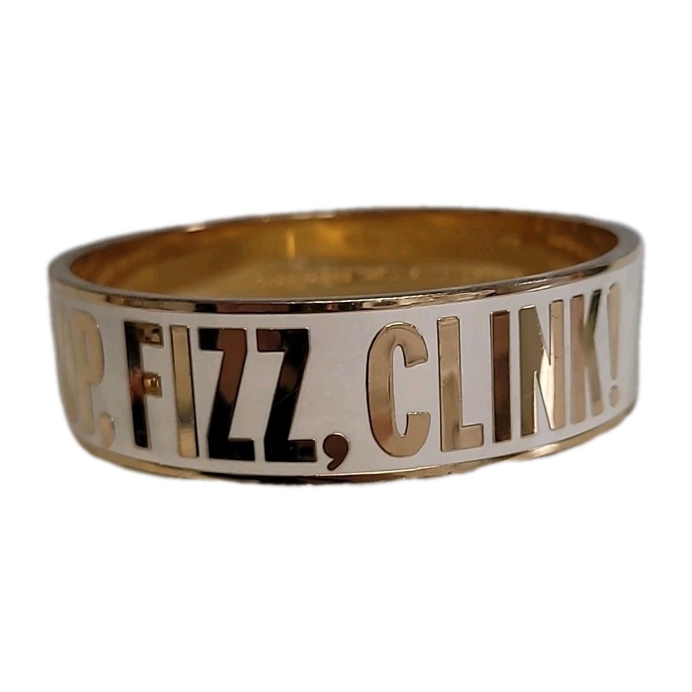 KATE SPADE ♤ NEW YORK "POP,FIZZ,CLINK!/CHAMPAGNE TASTE SELTZER SALARY" BRACELET