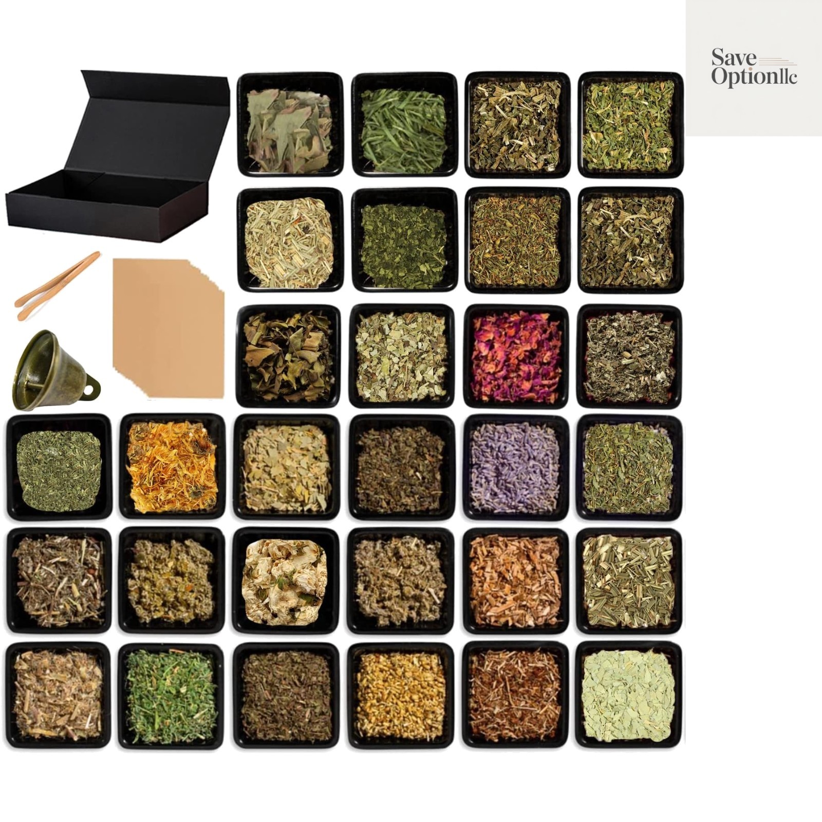 30Pcs Dried Herbs for Witchcraft Supplies kit, Ddried herbs and flowers for W...