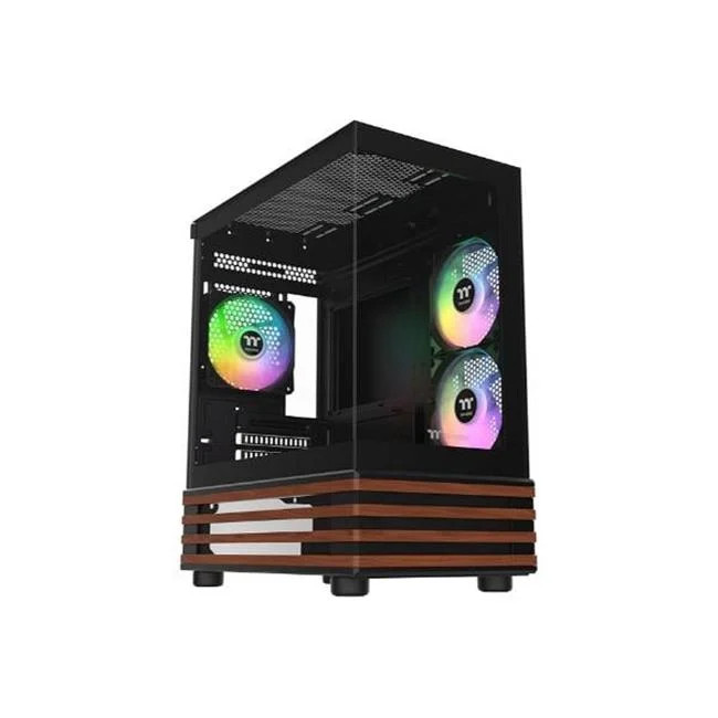 Thermaltake CA-1Z4-00M1WN-WS View 170 WS ARGB Micro Chassis with Bottom Wood ...