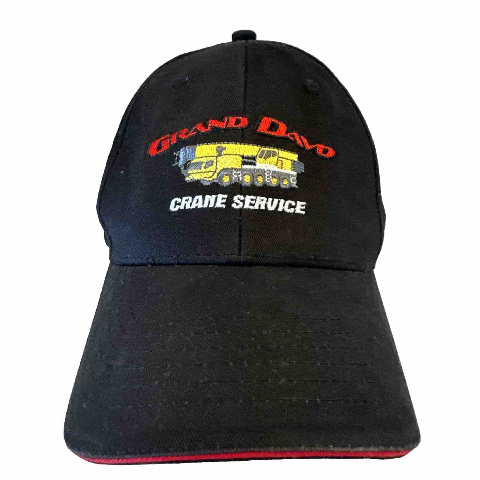 Grand Davo Crane Service Black Hat Cap Embroidered Crane Strap Buckle