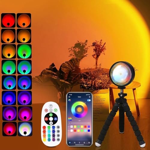 Sunset Lamp Projector Led Lights for Bedroom Night Light RGB Lights Sun Gray