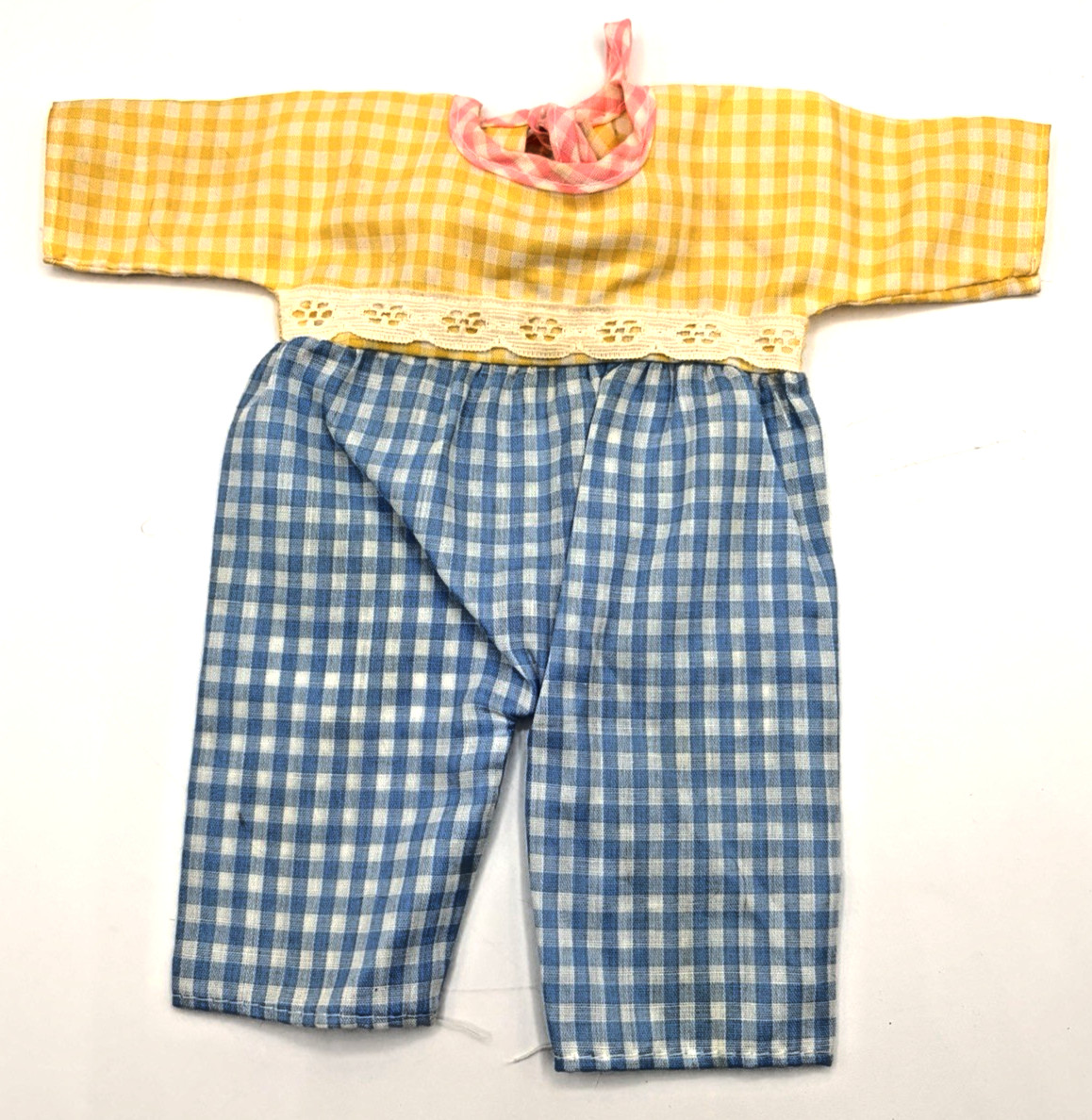 Vintage Baby Doll Pastel Gingham Romper Outfit Clothing Cabbage Patch Preemie