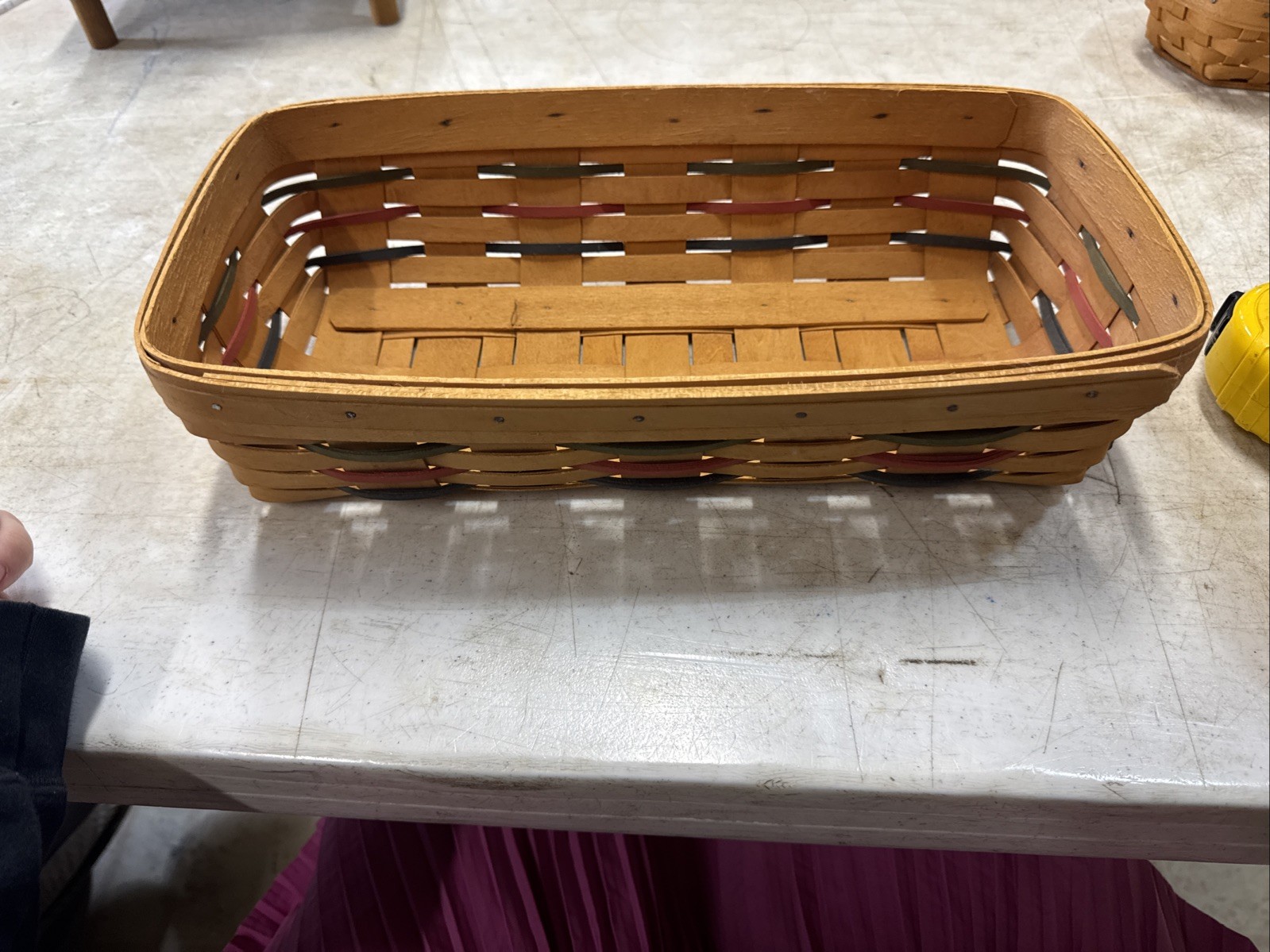 Vintage Longaberger Rectangle Bread Basket 1999 14 X 8" Farmhouse Cottagecore