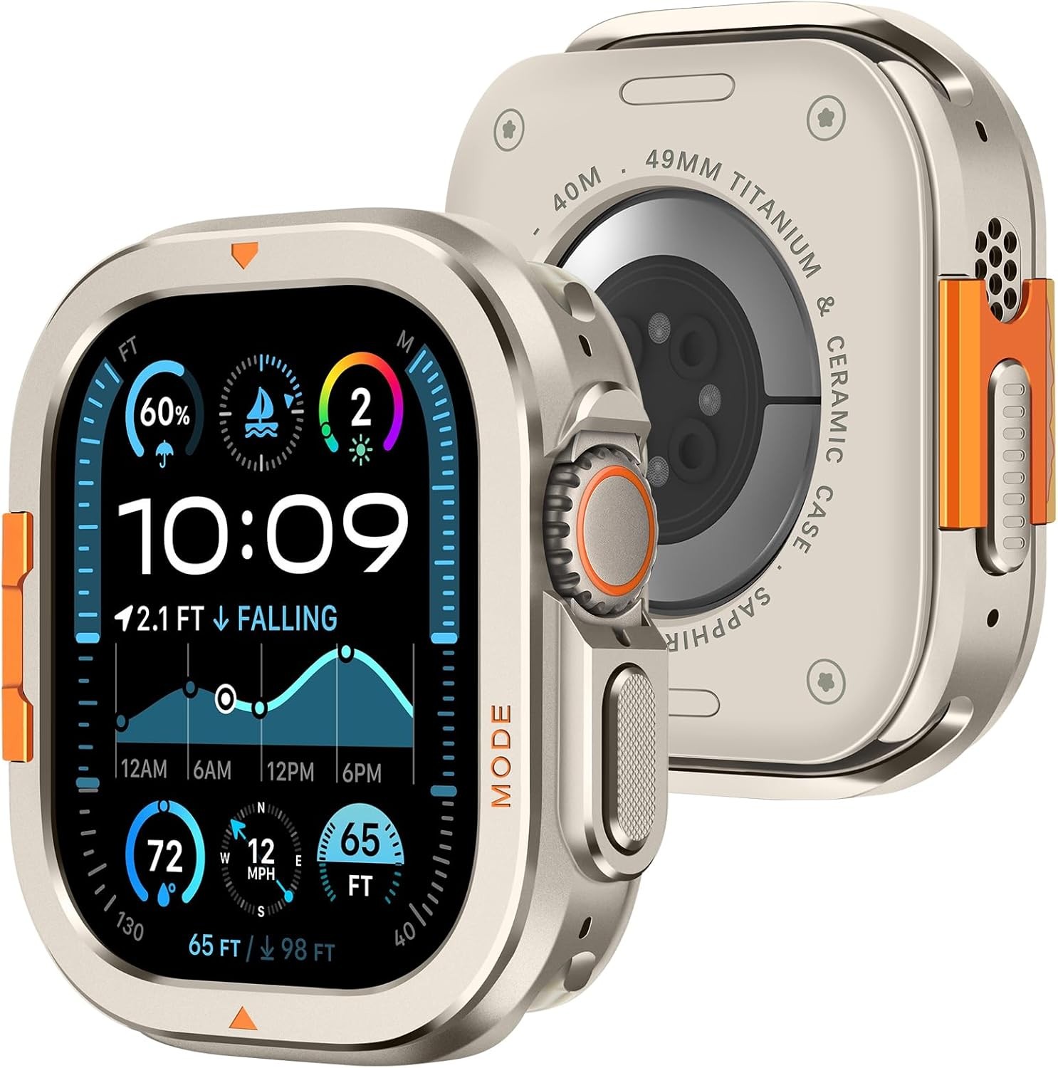 Metal Case Compatible with Apple Watch Ultra 49mm Rugged Protective Bumper