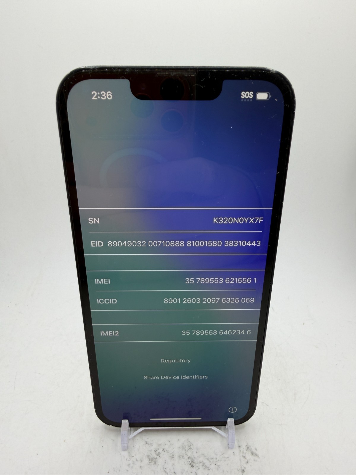 Apple iPhone 14 - Midnight - 128GB - as-is for salvage/parts/disassembly